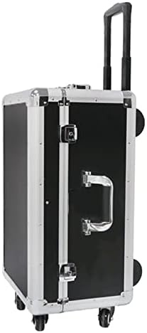 GENERIC Boîte à Outils En Aluminium Rigide, Boîte à Outils De Rangement Portable, Mallette De Transport Avec Roulettes, Coffre De Rangement D'équipement Avec Mousse Amovible, Boîte à Outils Pour Out
