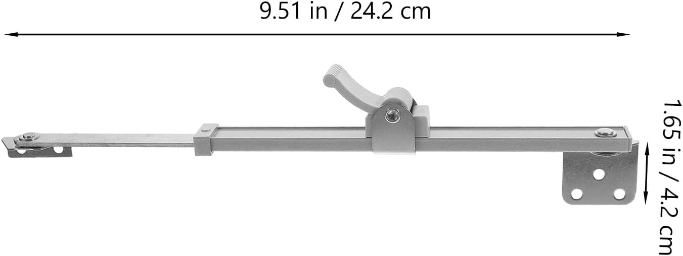  Cabilock Tige Télescopique Quincaillerie De Fenêtre En Alliage D'aluminium Support Réglable Argentée Pour Fenêtres à Battant Pour Maison Et Bureau