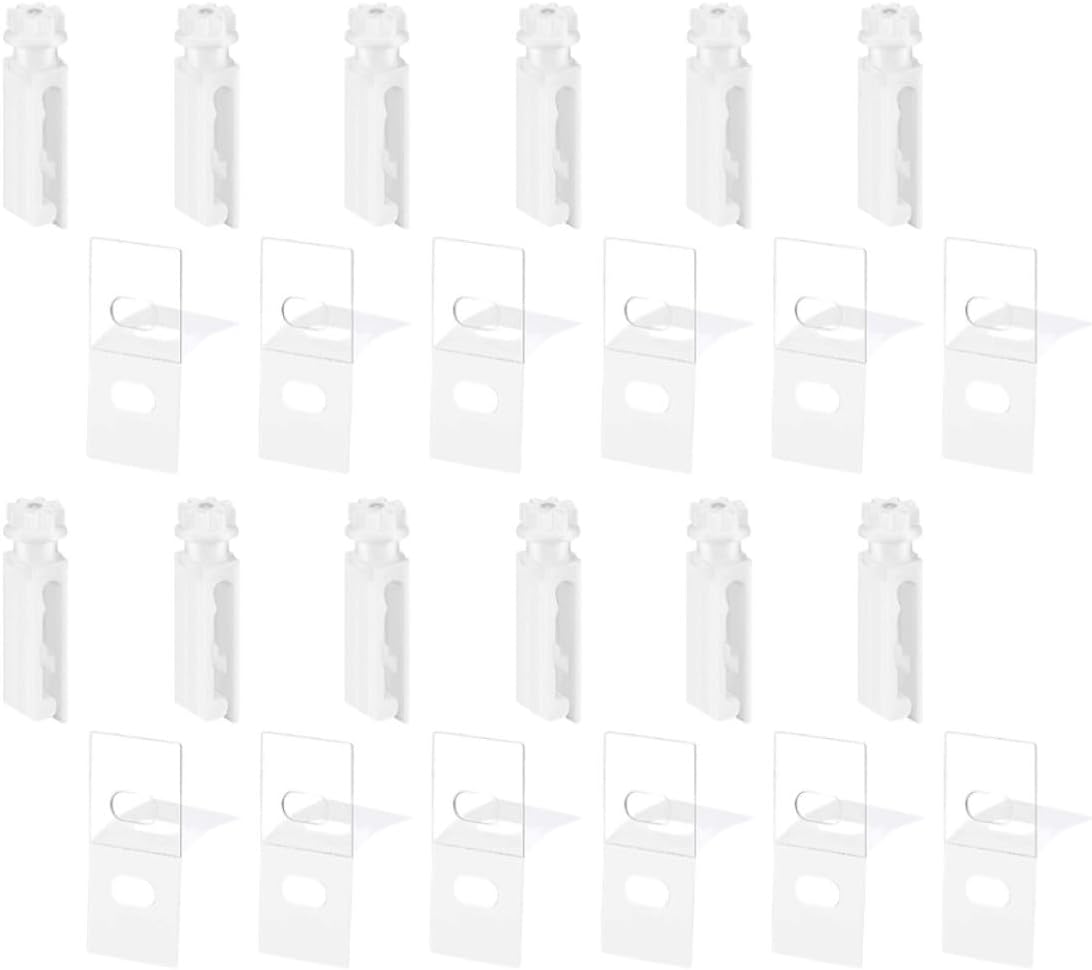  Artibetter 12 Pièces De Languettes Transparentes En PVC Pour Stores Verticaux, Kit De Réparation Facile Sans Perçage, Design Minimaliste Pour Volets Et Stores De Fenêtre