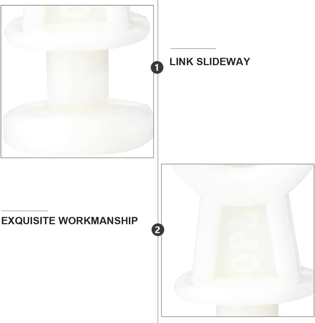  Jojofuny 50 Pcs Roulettes Pour Rail De Rideau En Plastique Beige, Faciles à Utiliser Et Solides, Pour Rideaux Coulissants De Salle De Bain Et Fenêtres