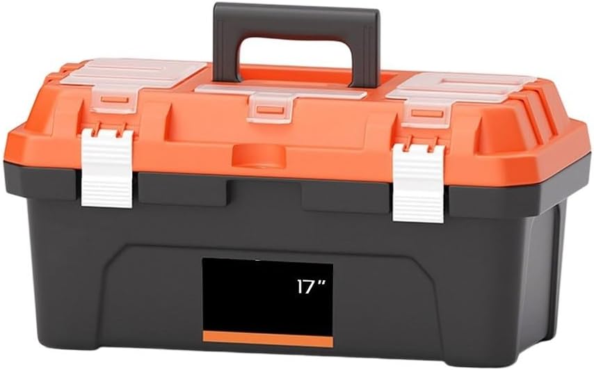  Boîte à Outils Double Couche Avec Structure Renforcée Et Bacs De Rangement Pour Ranger Les Outils Et Les Petites Pièces Dans Divers Environnements De Travail (48,3 Cm)