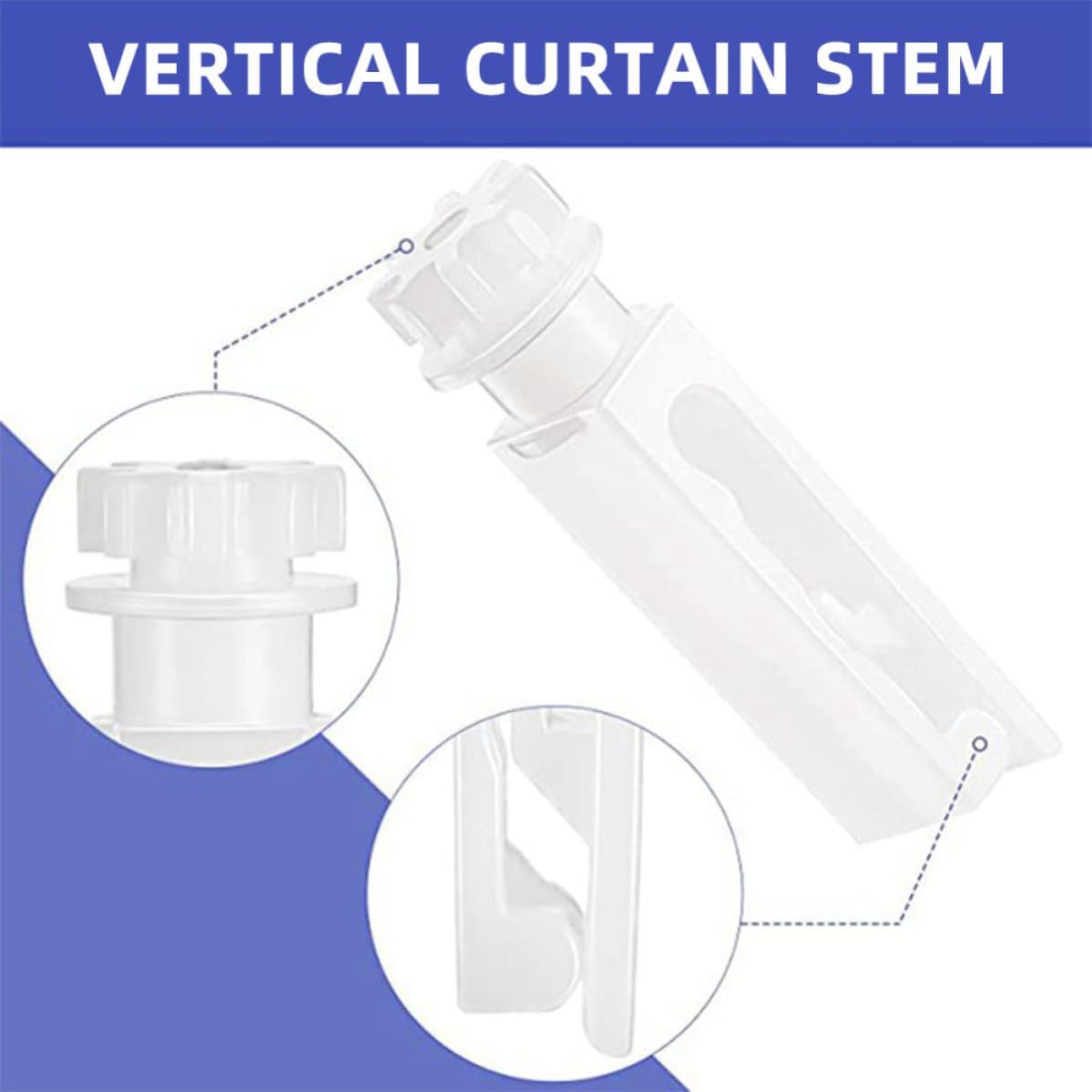  Artibetter 12 Pièces De Languettes Transparentes En PVC Pour Stores Verticaux, Kit De Réparation Facile Sans Perçage, Design Minimaliste Pour Volets Et Stores De Fenêtre