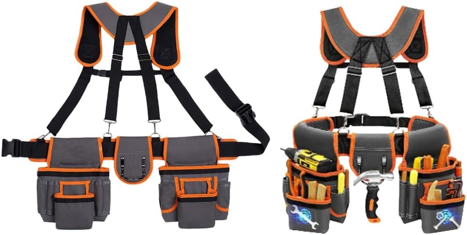  Porte-outils Réglables De Résistance Industrielle Avec Poches Magnétiques Renforcées Par Ceinture