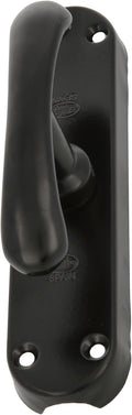  Amig - Morceau De Surmonter Noir Pour Fenêtres | Fermeture De Sécurité En Acier Avec Poignée | Comprend 5 Supports | Dimensions : 150 X 38 Mm
