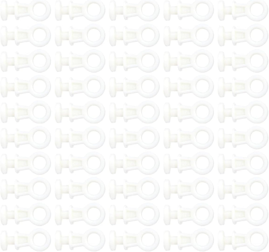  Jojofuny 50 Pcs Roulettes Pour Rail De Rideau En Plastique Beige, Faciles à Utiliser Et Solides, Pour Rideaux Coulissants De Salle De Bain Et Fenêtres