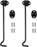  Housoutil Crochet De Fenêtre 2pcs En Acier Inoxydable Noir Solide Et Résistant Crochet De Verrouillage Pratique Pour Fenêtre, Pour Limiter L'ouverture Et Sécuriser