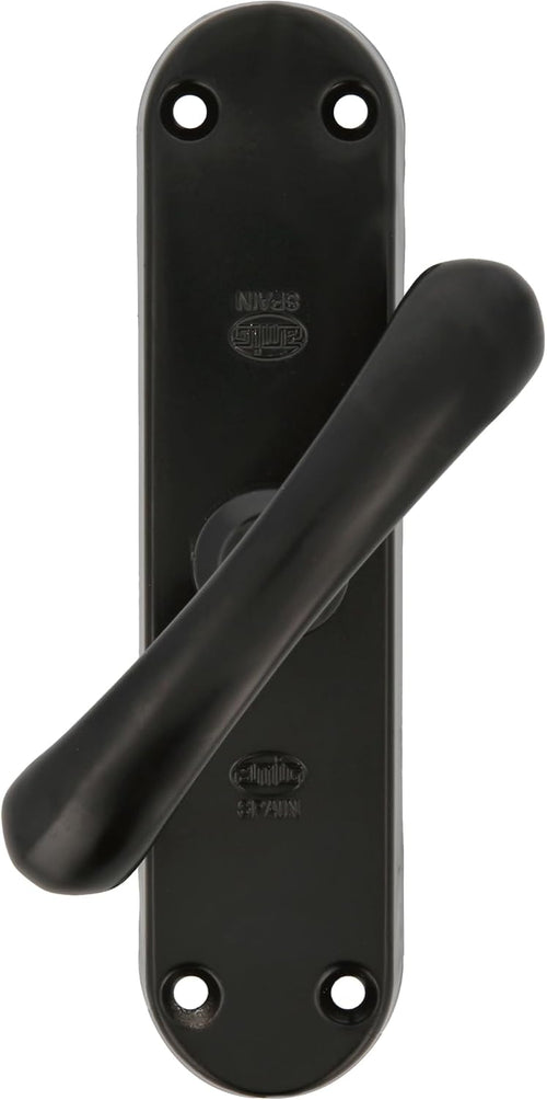  Amig - Morceau De Surmonter Noir Pour Fenêtres | Fermeture De Sécurité En Acier Avec Poignée | Comprend 5 Supports | Dimensions : 150 X 38 Mm