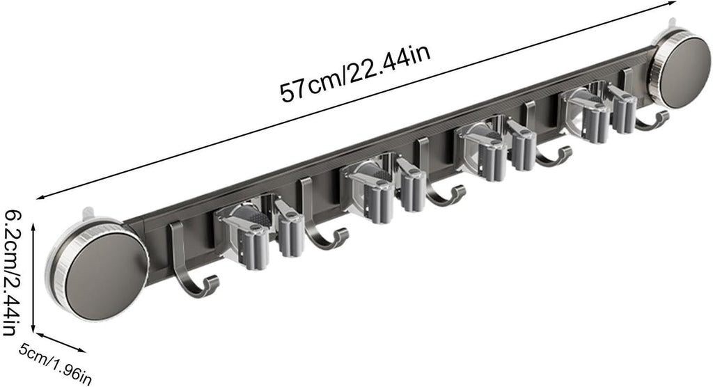 GENERIC Support Mural Pour Balai – Ventouse Robuste Et Antirouille – Pour Maison, Dortoir, Appartement, Chambre à Coucher, Salon, Salle De Bain