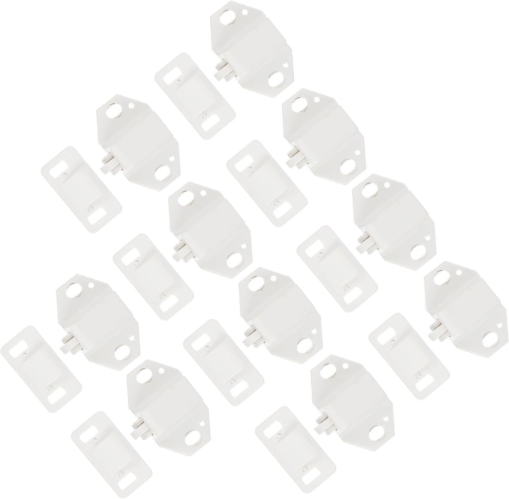  Artibetter 10ensembles Lot Loqueteaux Plastique Pour Portes Serrure à Billes Et Facile à Installer Adapté Aux Portes Armoire Et Placard