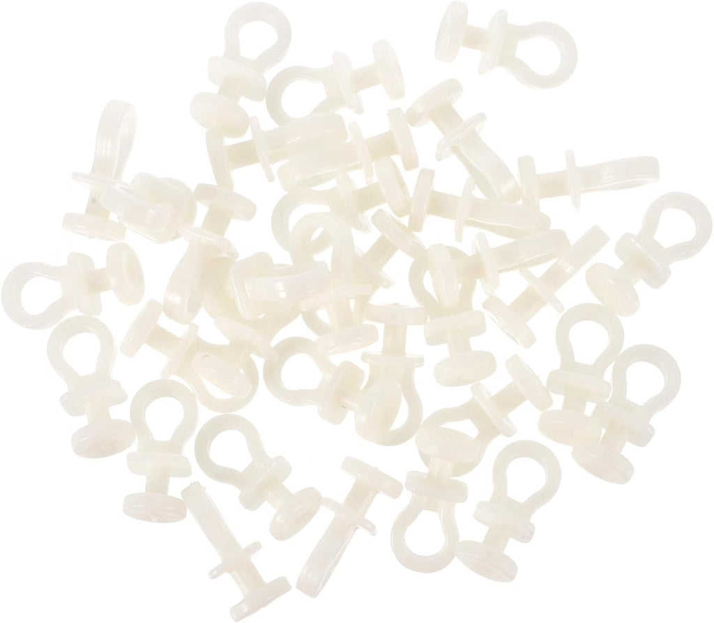  Angoily Lot De 100 Set De Poulies De Rideau En Plastique Beige Silencieuses Rouleaux Pour Rail De Rideau Accessoires De Quincaillerie Pour Fenêtres Adaptés à Usage Domestique Et
