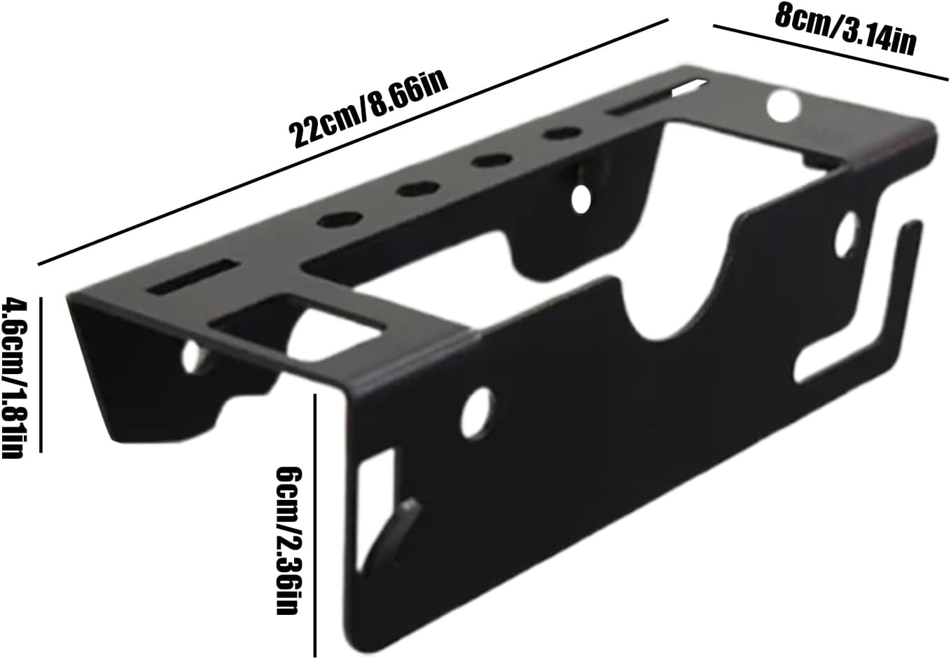 GENERIC Support Mural Pour Meuleuse D'angle En Fer, Support à Outils De 30,5 X 20,3 Cm, Support De Rangement Avec Cadre En Acier Lourd, Organisateur D'atelier Avec Structure Renforcée, Support D'équipement De