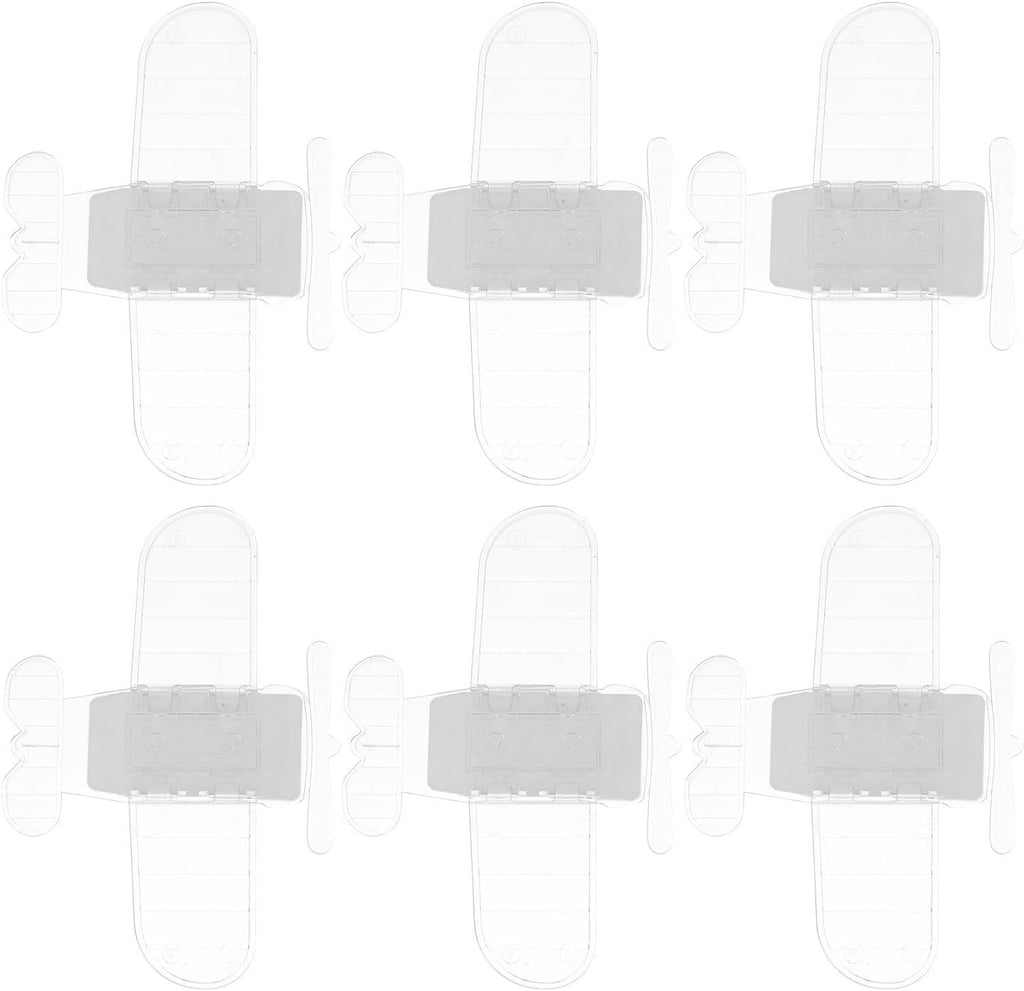  Jojofuny Lot De 6 Verrous De Fenêtre En Métal Et Pvc, Modèle Avion, Installation Sans Perçage, Pour Portes Coulissantes Et Armoires à Usage Domestique