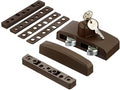  ABUS FTS96 Window Lock With Rotary Button Locking Mechanism, Different Locking - Security Level 10 - 11197 - Brown