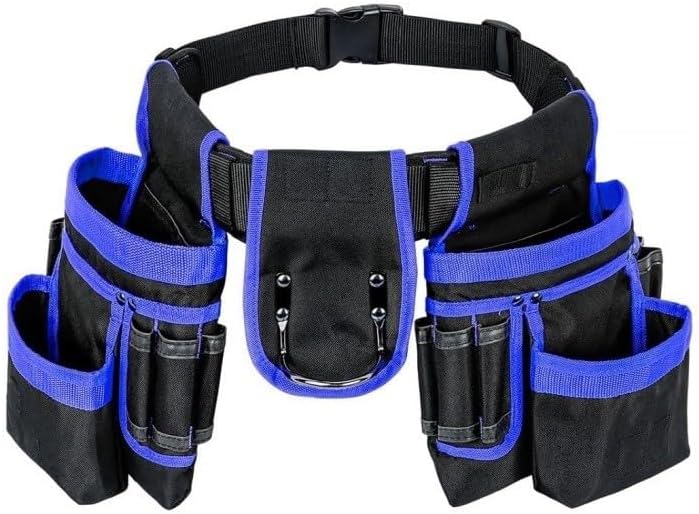  Pochette à Outils Magnétique En Toile Avec Trois Aimants Intégrés Pour Un Rangement Sûr, Ceinture Réglable Qui S'adapte à La Plupart Des Hommes, Design Spacieux Multi-compartiments Pour Entrepreneurs