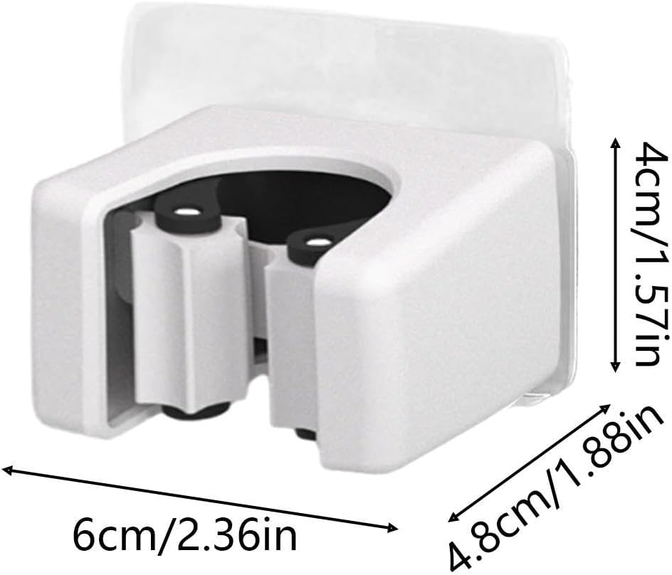 GENERIC Support De Serpillère – Crochet De Rangement, Ensemble De 2 Pièces Pour Ranger Les Outils Au Sol, Poignée Adhésive Avec Capacité De Charge, Support Peu Encombrant, Support Utilitaire Pour Cuisine