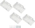  Supports De Traitements De Fenêtre Blancs 4 Pièces, Matériel De Rideau De Fenêtre Pour Une Installation Facile Et Une Durabilité Stable, Supports De De Stores Enrouleurs