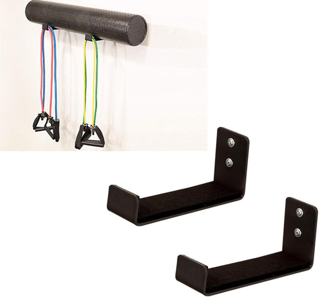  Lot De 2 Supports Muraux Pour Tapis De Yoga - Accessoires De Fitness Pour Bandes De Résistance - Rouleau En Mousse - Pour école, Salle De Danse, Salle De Gym, Maison