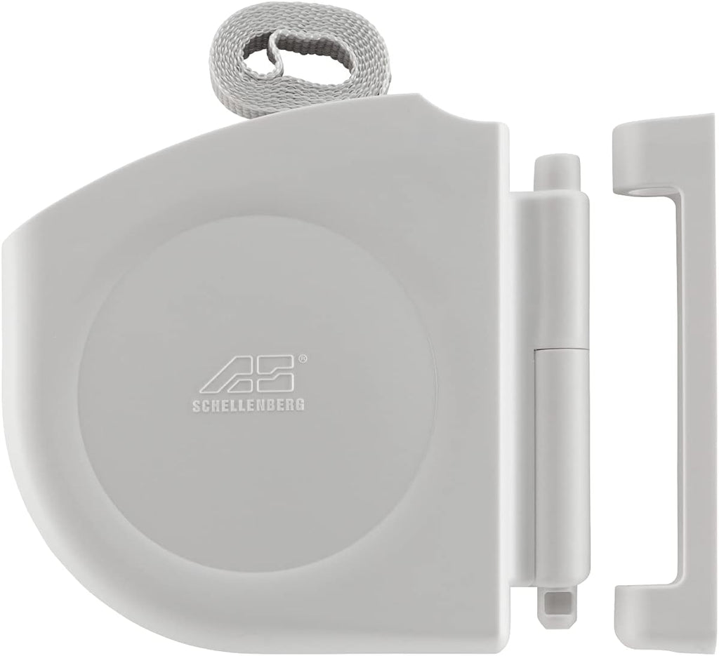  Schellenberg 50156 Design Mini Roller Shutter Strap With 14 Mm X 5 M Strap And Wall Bracket, White