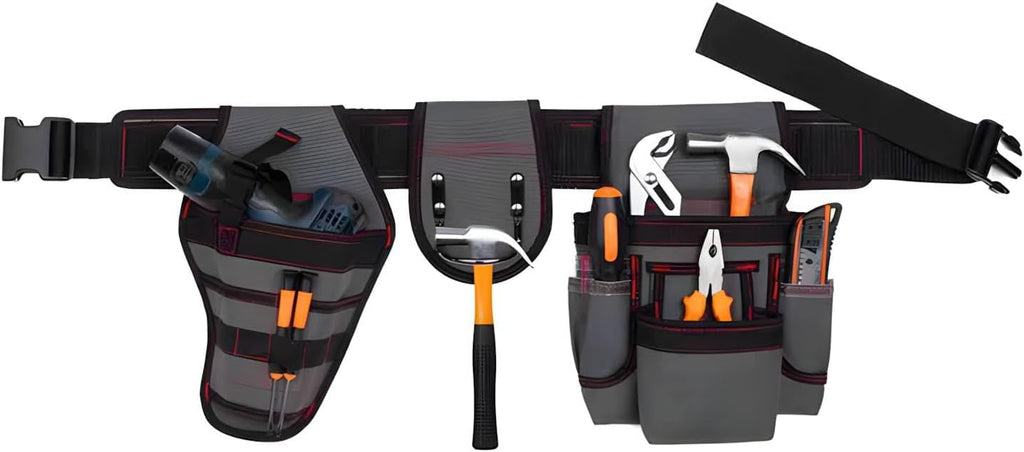 Sac à Outils Réglable Et Confortable - Multipoches De Rangement En Tissu 600D - Pour Les Travailleurs De La Construction De Jardin - Étanche