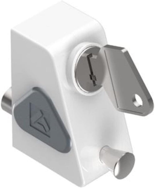  ALMA Key Lock For Sliding - Ral 9010 White - 9002-9010