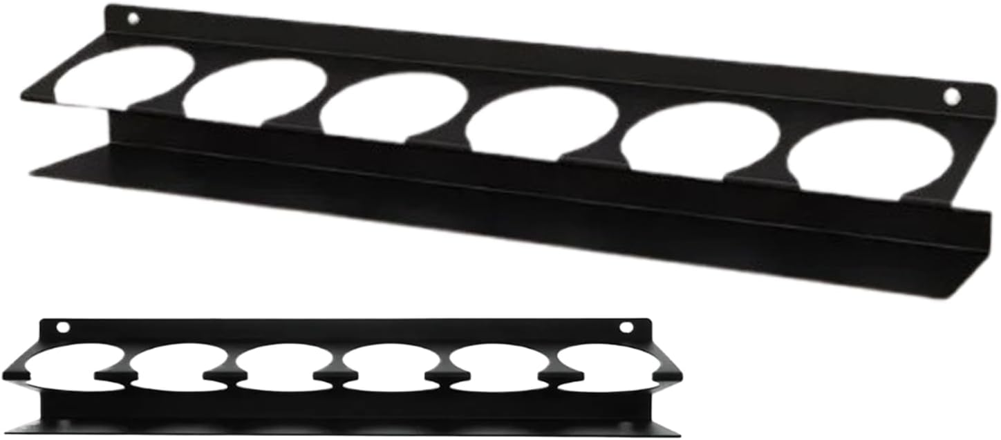  Générique Spray Bottle Holder Wall Mount - 6 Slots Can Hanger | Space-Saving Wall-Mounted Spray Can Organizer With Design, Garage, Trailer, Auto Shop, Home, Mobile Service, Or Truck Storage Solution