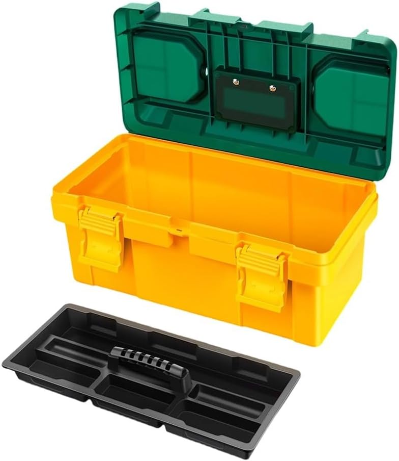  Boîte à Outils Polyvalente De Grande Capacité Fabriquée à Partir De Plastique Avec Verrouillage Facile Pour Un Transport Sécurisé Et Un Rangement Ordonné De Divers Articles D'atelier (C)