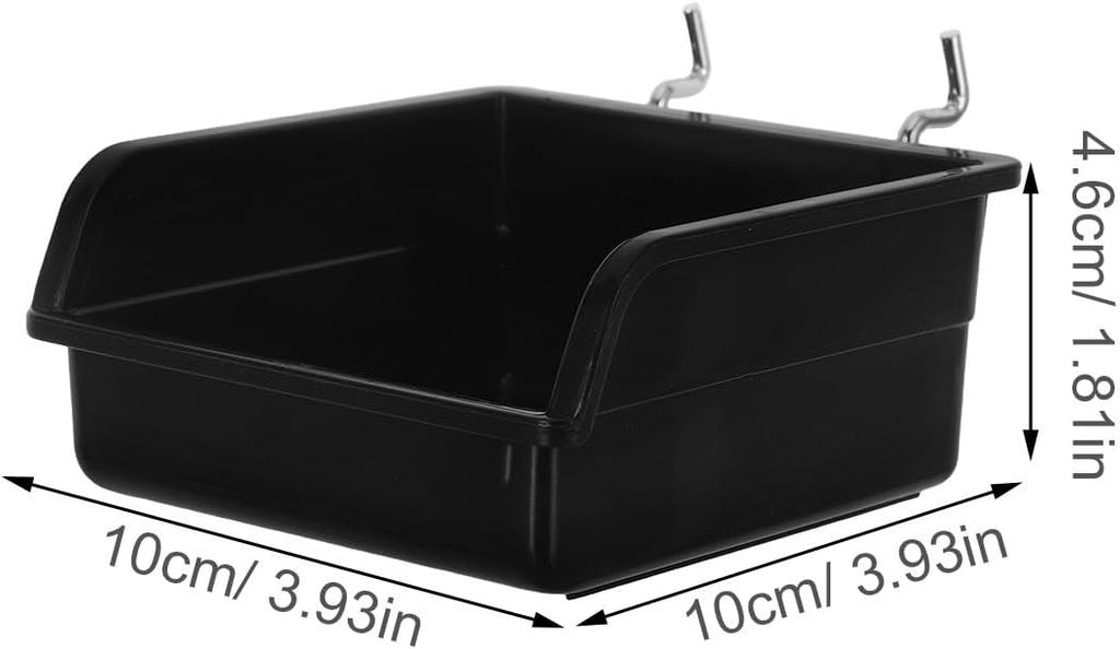  Angoily Boîte De Rangement Pour Bacs à Panneaux Perforés 10pcs En Plastique Noir Avec Crochets Métalliques, Solution De Stockage Polyvalente, Pour Outils Et Vis Dans Atelier