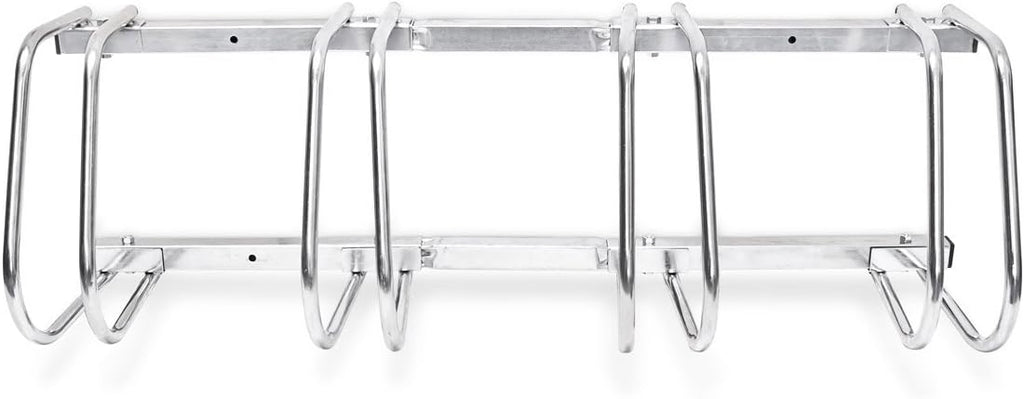  Relaxdays Râtelier 4 Vélos Système Range-vélo Support Pour Vélos HxlxP: 26 X 100 X 32 Cm VTT Bicyclette Acier Fixation Au Sol Ou Au Mur Intérieur Extérieur