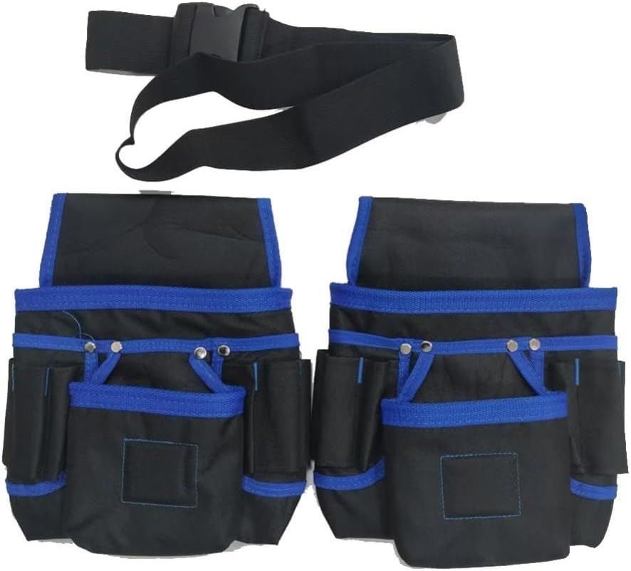  Pochette à Outils Magnétique En Toile Avec Trois Aimants Intégrés Pour Un Rangement Sûr, Ceinture Réglable Qui S'adapte à La Plupart Des Hommes, Design Spacieux Multi-compartiments Pour Entrepreneurs
