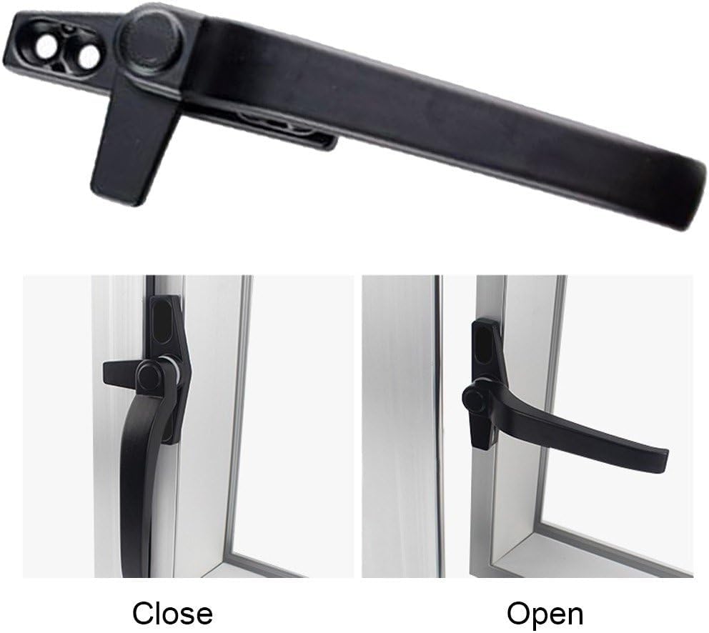  Window Handle, Replacement Aluminum Alloy Window Casement Handle, Right/Left Window Handle, Window Lock Handle, Window Hardware Kit