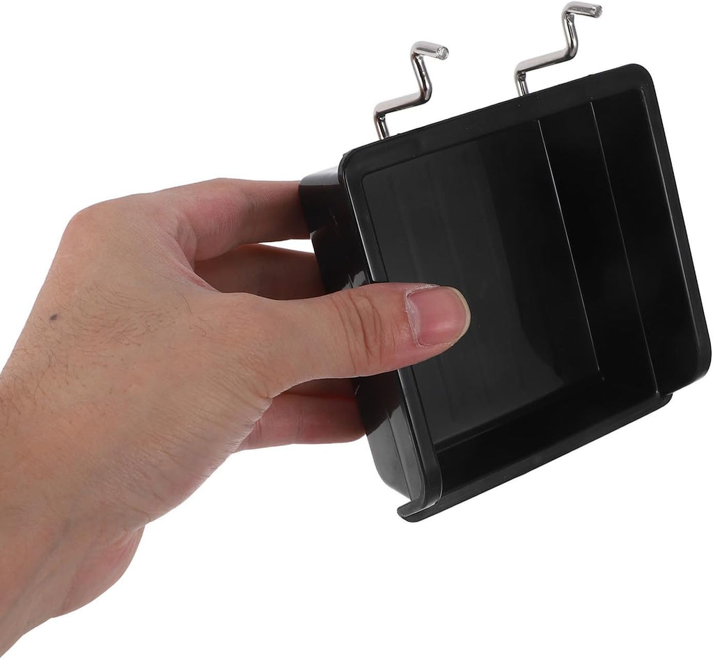  Angoily Boîte De Rangement Pour Bacs à Panneaux Perforés 10pcs En Plastique Noir Avec Crochets Métalliques, Solution De Stockage Polyvalente, Pour Outils Et Vis Dans Atelier