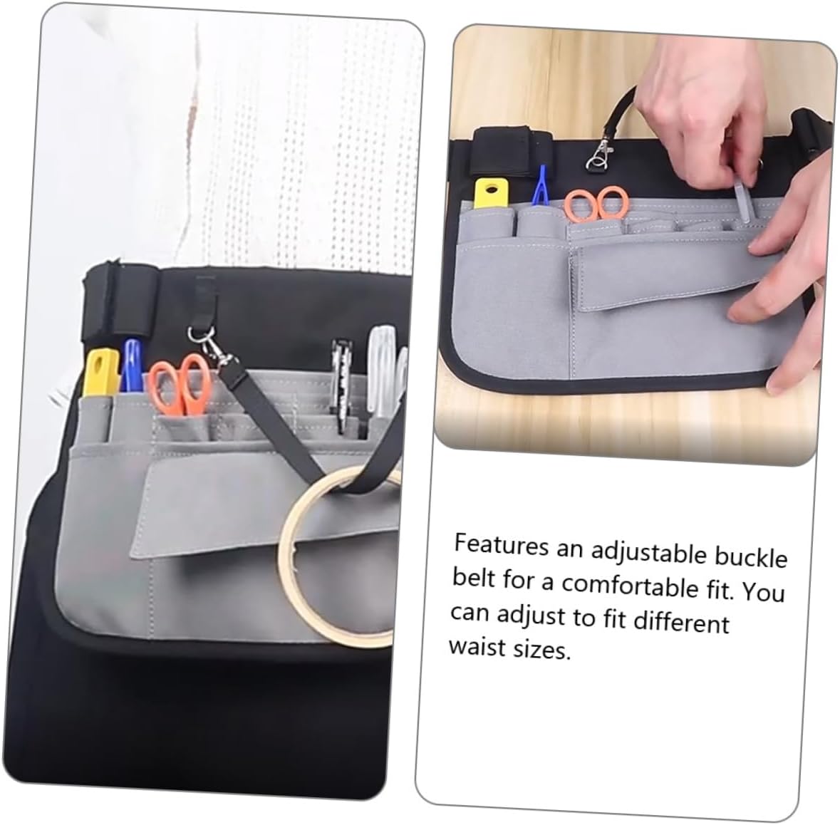  VALICLUD Ceinture Utilitaire Avec Multiples Poches Banane Pour Outils Pochette De Service Pour Jardinage Ceinture Porte-Outils Avec Bandoulière Amovible