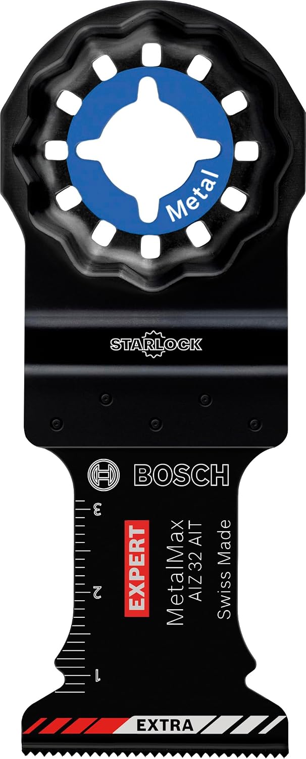  Bosch Accessories 1x Lame Pour Outil Multifonction Expert MetalMax AIZ 32 AIT (pour Acier, Acier Inoxydable, Largeur 32 Mm, Accessoire Outil Multifonction), Noir