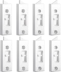 Lot De 8 Loquets De Fenêtre Et Quincaillerie De Fenêtre En Plastique Blanc, à Ressort, Espacement Entre Les Trous De 5,1 Cm
