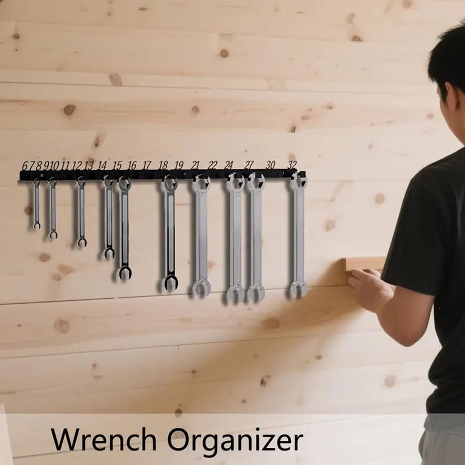  Support De Rangement Pour Clés De Garage, Emplacements Numérotés 6-18, 19-32, 6-32, Durables En Métal, Porte-outils, Emplacements Numérotés, Rangement De Vis