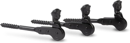  Alberts 307486 Shepherdess Head Shutter Stop | Screw Or Seal | Black Lacquered | 126.5 Mm | Set Of 3 Pieces