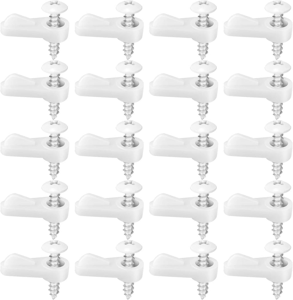  Clips De Retenue Pour Moustiquaire - 20 Pièces Quincaillerie Fixation Moustiquaire Avec Vis,Clips Sécurisés Pour Contre-fenêtre - Pour Maison Appartement Dortoir Salon Chambre Bureau Cuisine Salle De