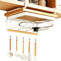  Rangement Sous Comptoir | Métal Sans Perçage Moderne Avec Crochets | Organisateur Sous Placard Support Planche à Découper,Pour Planche à Découper, Couvercle, Spatule, Louche, Torchon Et Maison,