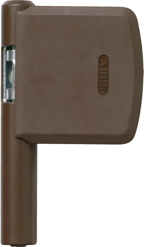 ABUS FAS101 Window Hinge Latch - Extra Lock For Hinges - Security Level 10 - 24490 - Brown