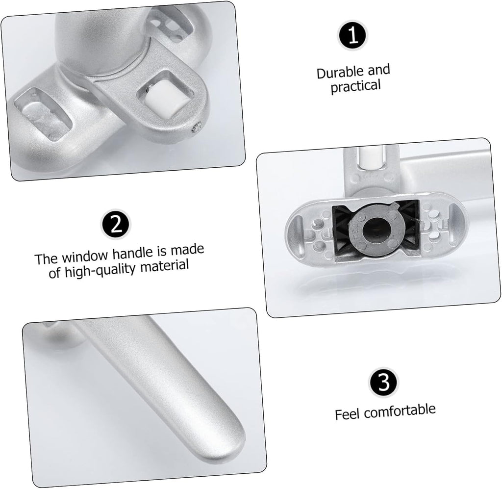  Jojofuny 2pièces Poignées De Fenêtre Alliage Aluminium Lot De Accessoires De Fenêtre Convient Pour Maison Bureau Et Hôtel