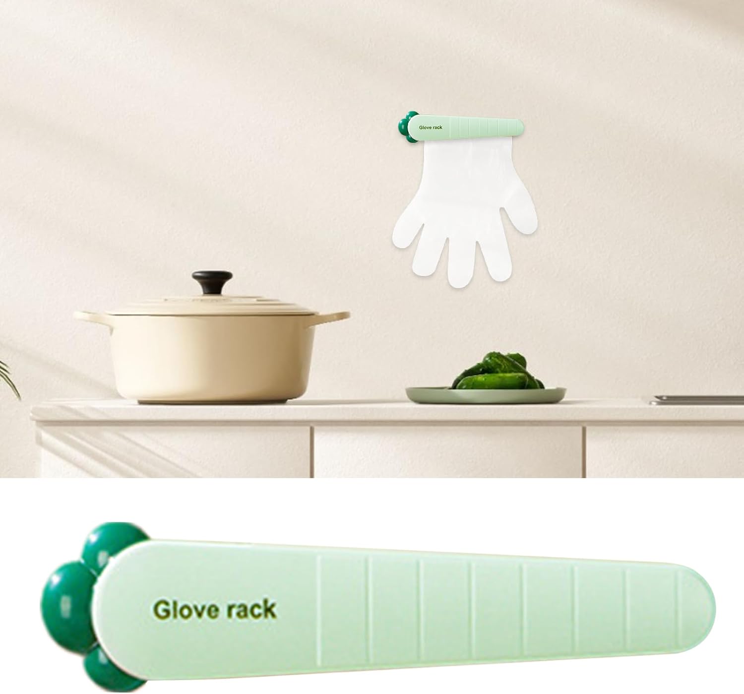 GENERIC Support Mural Pour Gants En Forme De Carotte, Rangement Multifonction Peu Encombrant Pour Portes De Réfrigérateur, Murs De Cuisine, Organisation De La Maison, 20 X 2 Cm