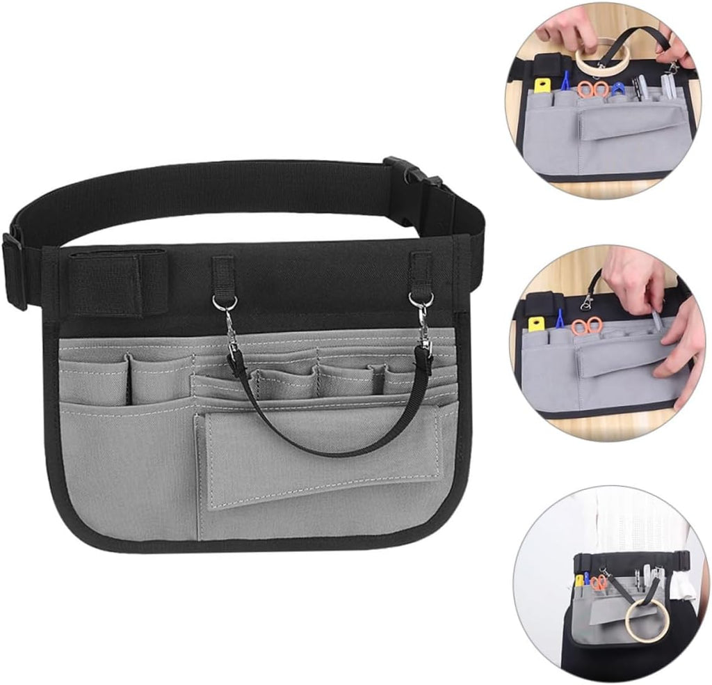  VALICLUD Ceinture Utilitaire Avec Multiples Poches Banane Pour Outils Pochette De Service Pour Jardinage Ceinture Porte-Outils Avec Bandoulière Amovible