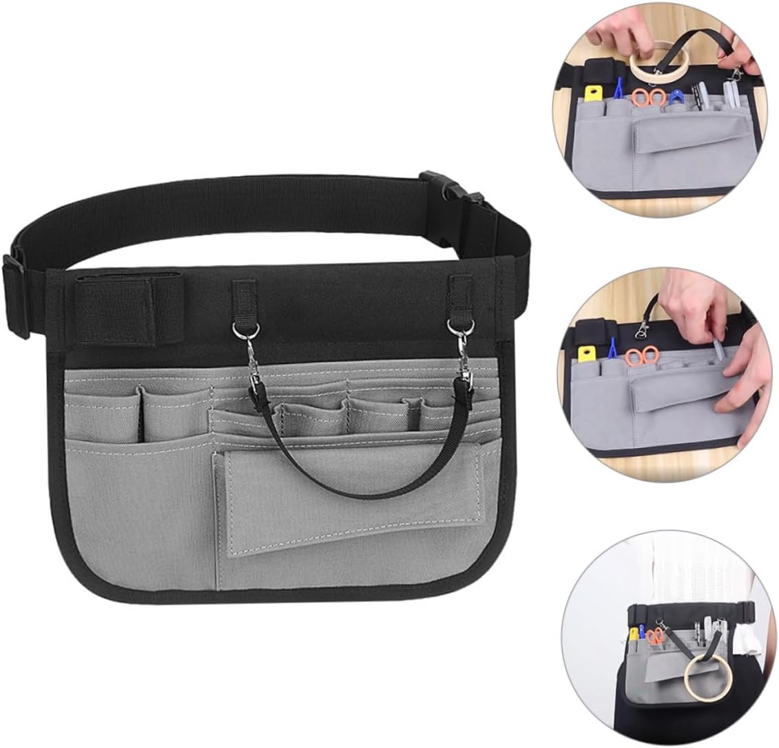  VALICLUD Ceinture Utilitaire Avec Multiples Poches Banane Pour Outils Pochette De Service Pour Jardinage Ceinture Porte-Outils Avec Bandoulière Amovible