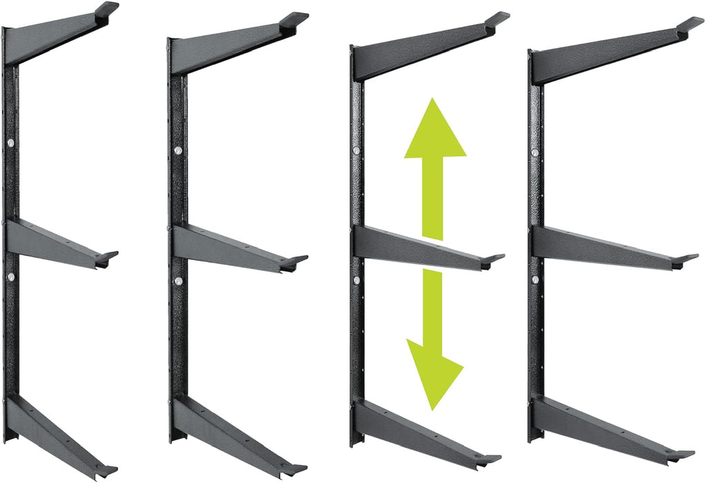  Delta Cycle Étagère De Rangement En Bois Robuste Pouvant Supporter Jusqu'à 326,6 Kg – Étagère Large à 3 Niveaux Avec Bras Entièrement Réglables – Solution De Rangement Pour Garage