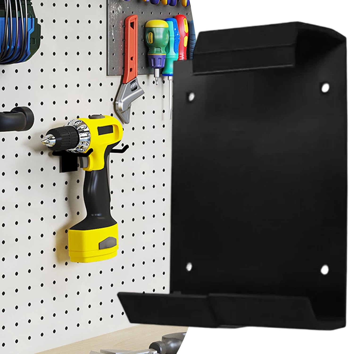  Générique Porte-Outils Électriques - Etagere Organisateur Pour Outils Sans Fil Support De Stockage - Support De Rangement Garage Robust Pour Perceuse Visseuse Marteau Atelier Garage Jardin