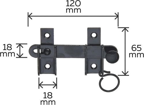  Alberts 864606 Flap Closure | With Stop | Black Lacquer For Immersion | Size 120 X 65 Mm | Kit Of 10