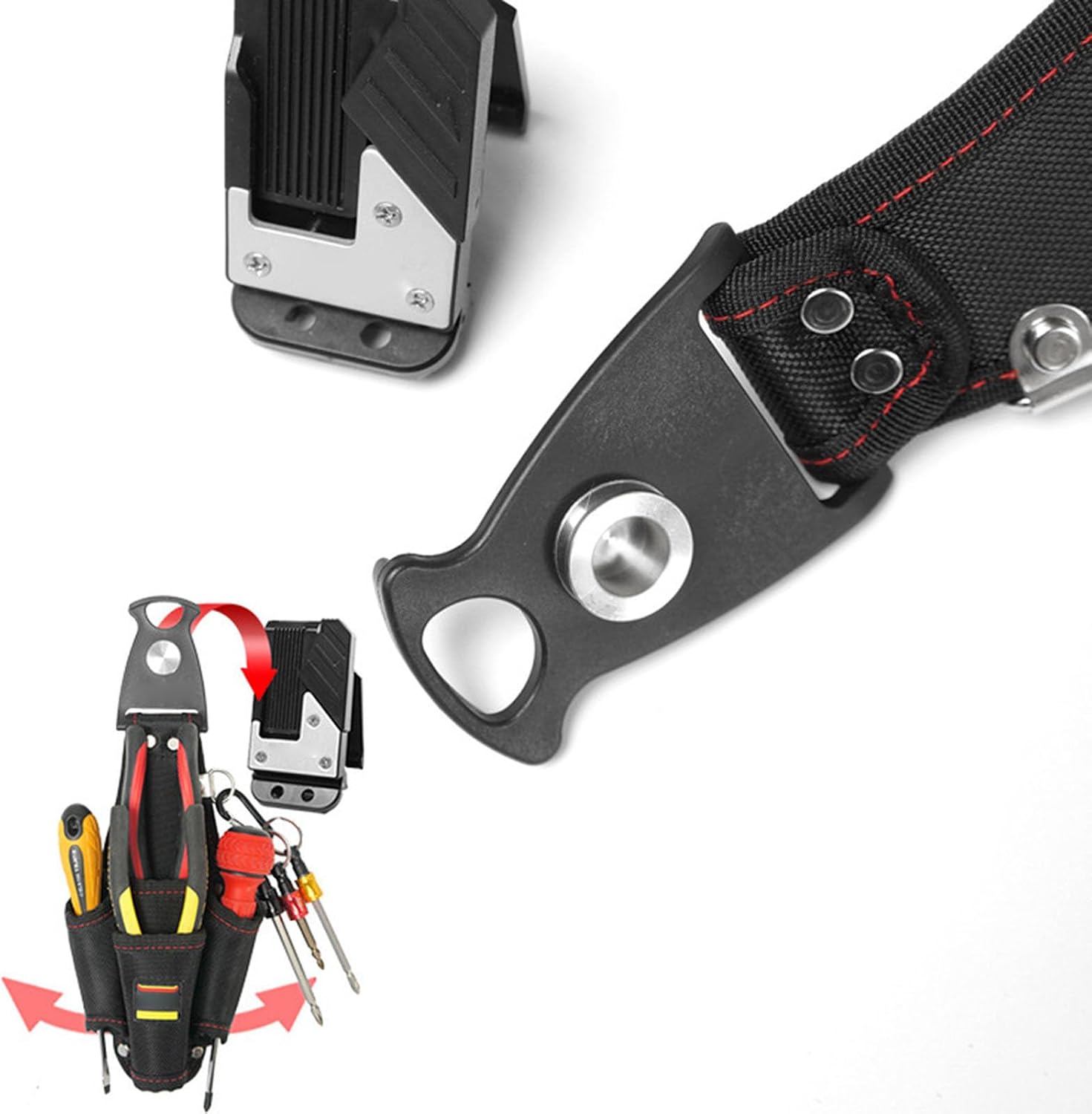  Sac à Outils D'Électricien | Grand Organiseur De Rangement Multifonction - Porte-outils De Ceinture | Pour Bricoleur, Entrepreneur, Mécanicien, Plombier, Menuisier,