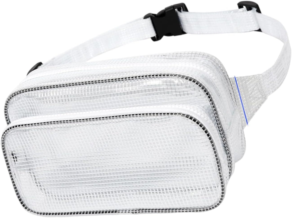  Sac Banane Transparent Réglable, Léger, Pour Voyage, Déplacement, Rangement D'équipement, Rangement En Maille Transparente