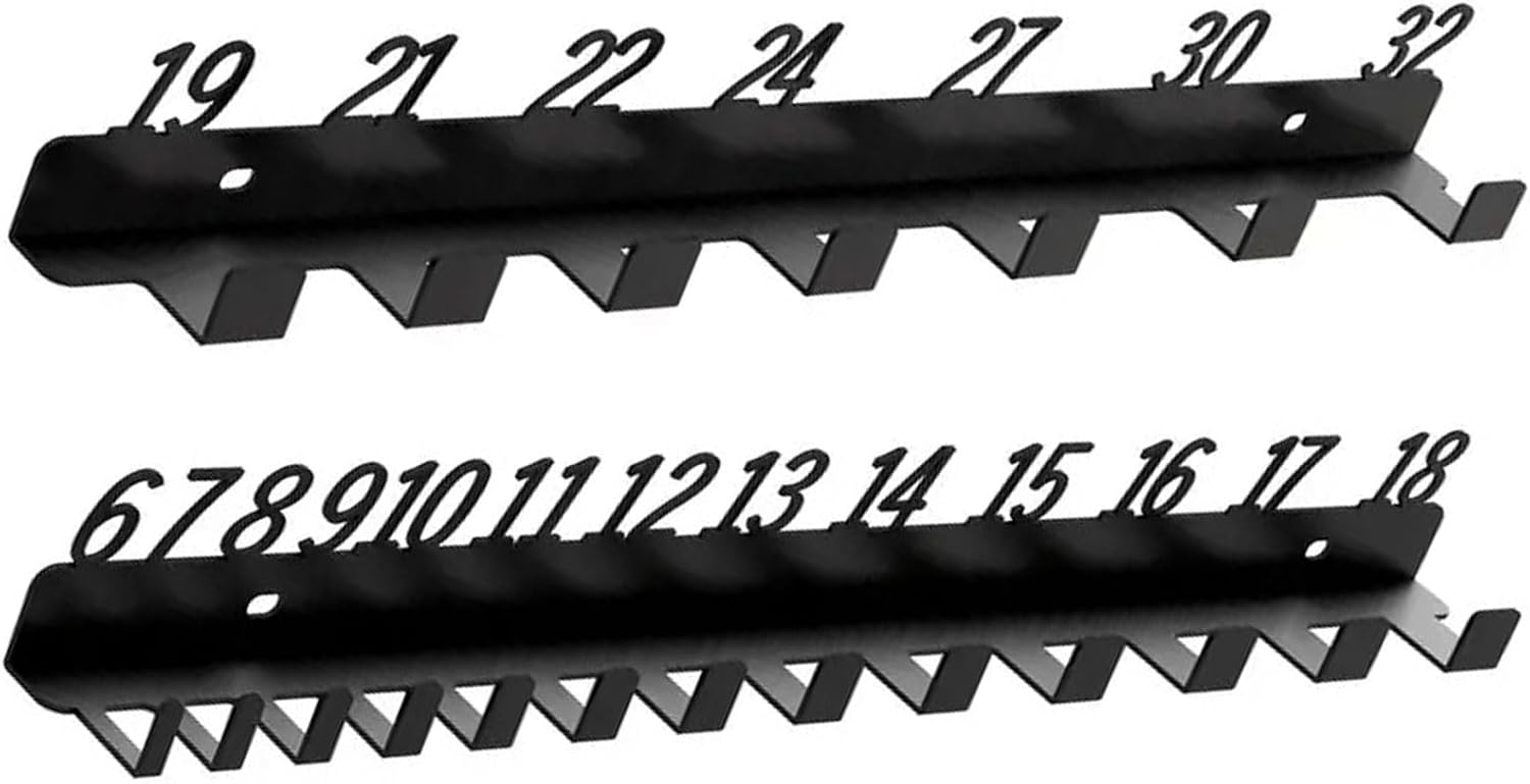  Support De Rangement Pour Clés De Garage, Emplacements Numérotés 6-18, 19-32, 6-32, Durables En Métal, Porte-outils, Emplacements Numérotés, Rangement De Vis
