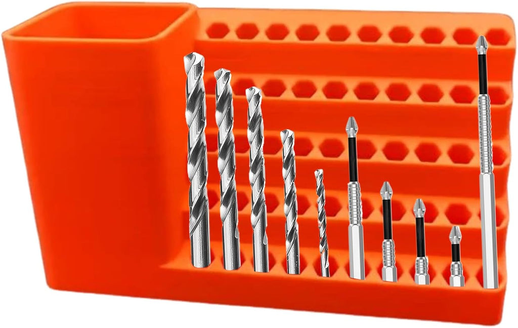  Support De Rangement Pour Forets – Organiseur De Rangement Pour Embouts Hexagonaux Robustes | Gestion Des Accessoires D'outils électriques Pour Garage, Atelier, Armoire, Sous-sol
